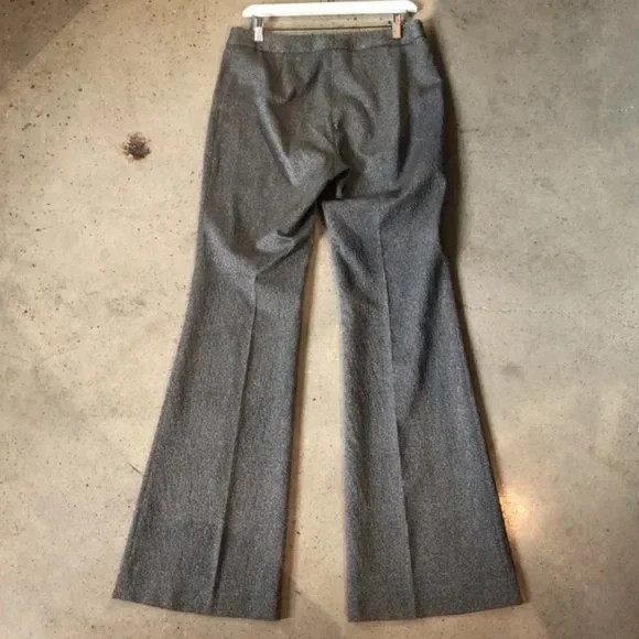 Burberry Marled Grey Stretch-Wool Flared Trousers